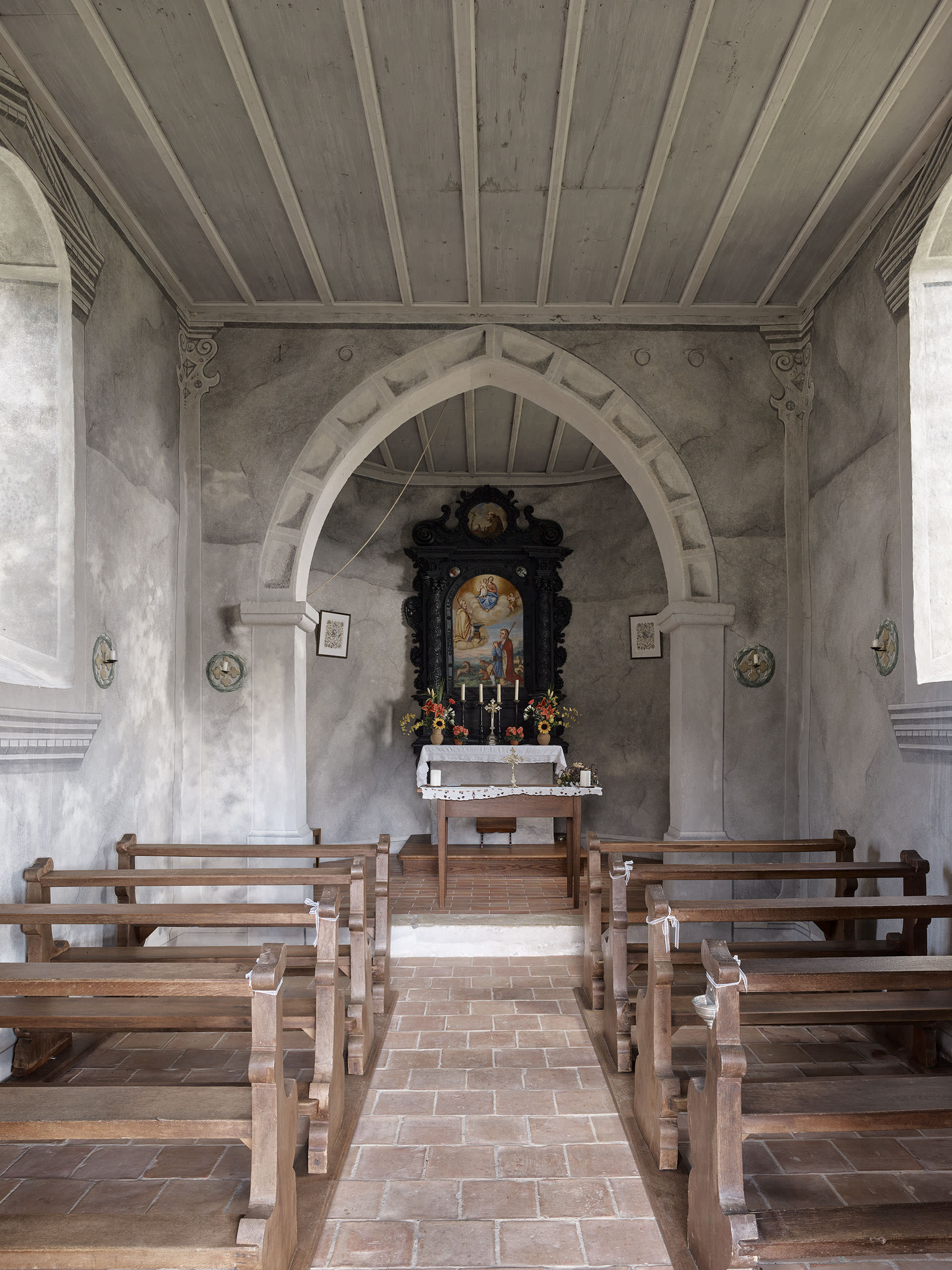 Wendelinskapelle, Blick gegen Chor und Altar